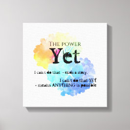 Motivering av regnbågens molnkraft ännu canvastryck