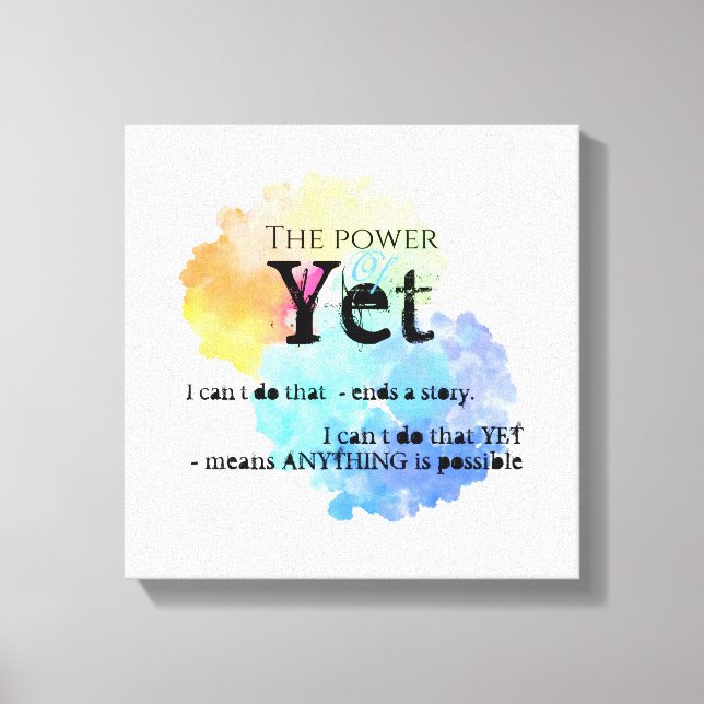 Motivering av regnbågens molnkraft ännu canvastryck (Framsida)