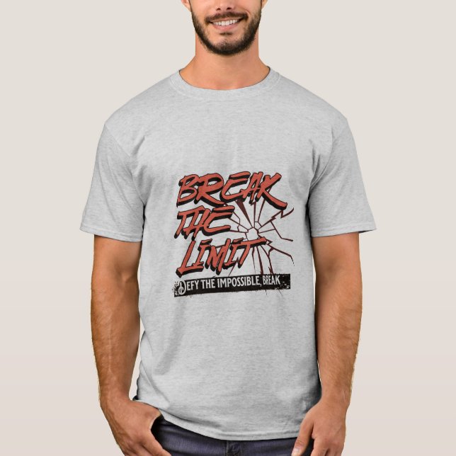 "Motivering 'Break the Limit' Graphic T-Shirt'". T Shirt (Framsida)
