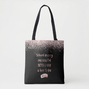 Motivering Chef Dam Ro Guld Glitter Girly Tygkasse