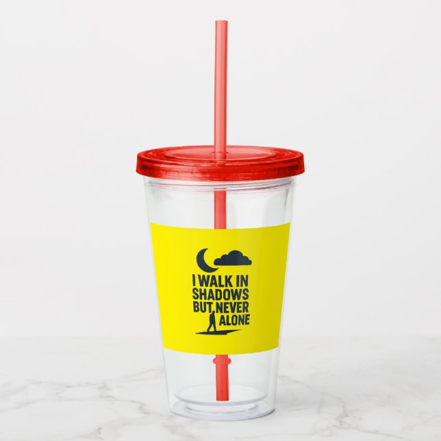 Motivering Christian Quote Acrylic Tumbler Take Away Mugg (Framsida)