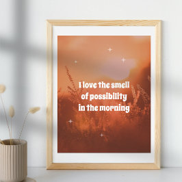 Motivering citerar soluppgång orange på solskensfö poster