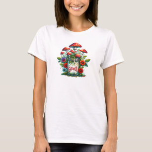 Motivering citerar tillväxt svamp mason burk t shirt