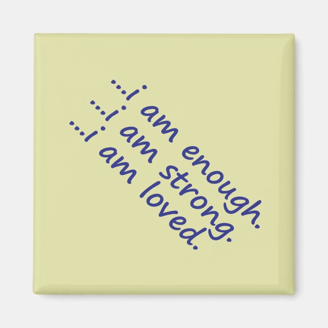 Motivering Dk Blue tillräckligt Stark Loved Topogr Magnet (Framsidan)