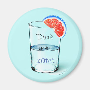 Motivering/ drick mer Vatten Beverage Coaster Magnet