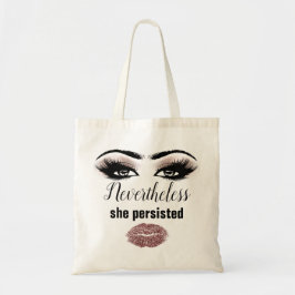 Motivering Eyelash Makeup Kiss Läppar Ro  Tygkasse