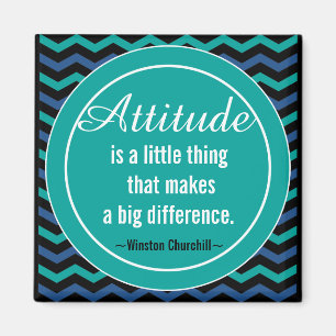 Motivering för Churchill Quotation Positive Attitu Magnet