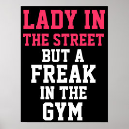Motivering för dam och Freak Workout Poster