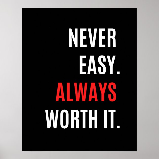 Motivering för Fitness Workout Gym-citattecken Poster (Framsidan)