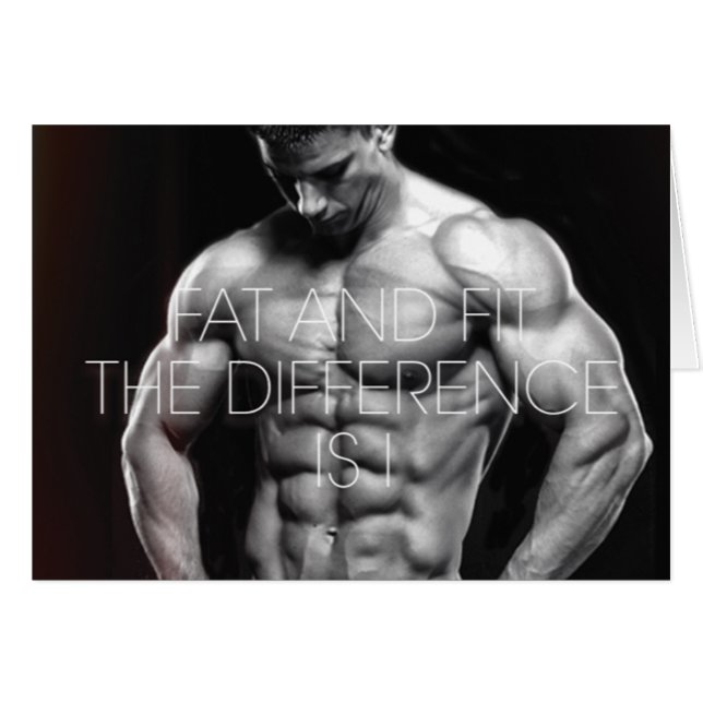 Motivering för Fitness Workout-gym Hälsningskort (Framsidan Horizontal)