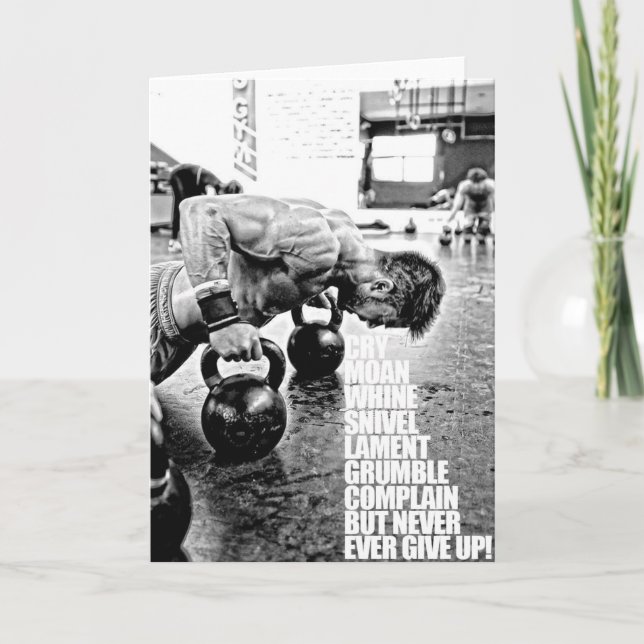 Motivering för Fitness Workout-gym Kort (Framsida)