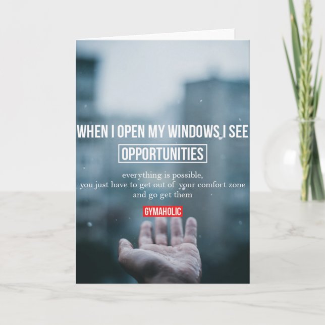 Motivering för Fitness Workout-gym Kort (Framsida)