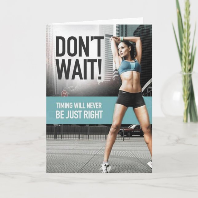 Motivering för Fitness Workout-gym Kort (Framsida)
