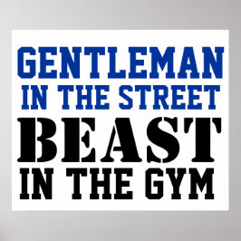 Motivering för gentleman- och Beast-workout Poster