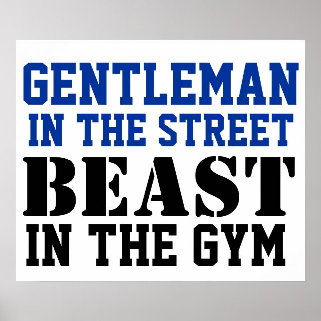 Motivering för gentleman- och Beast-workout Poster (Framsidan)