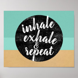 Motivering för inhalationsexhale-offertvägg poster
