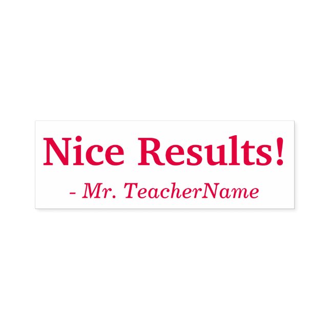 Motivering för "Nice Results!" + Anpassningsbar Tu Självfärgande Stämpel (Design)