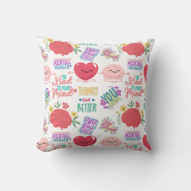 Motivering för psykisk hälsa kudde (Framsida)