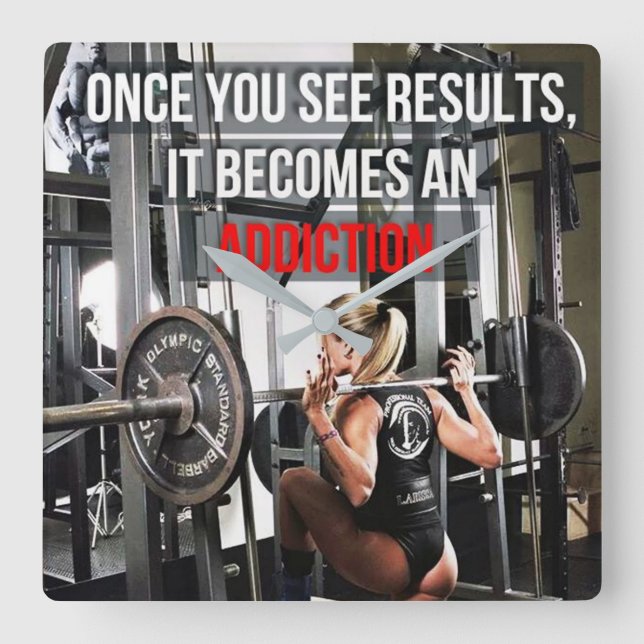 Motivering för workout fyrkantig klocka (Framsida)