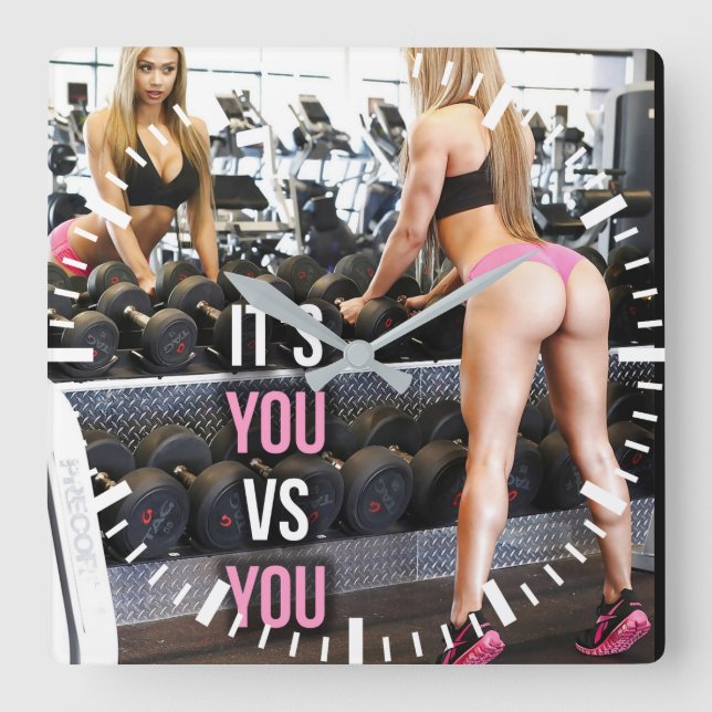 Motivering för workout fyrkantig klocka (Framsida)