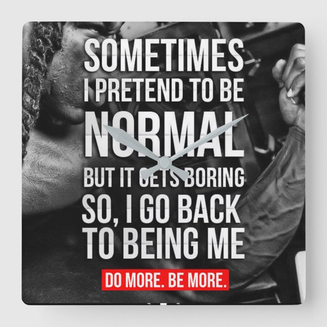 Motivering för workout fyrkantig klocka (Framsida)