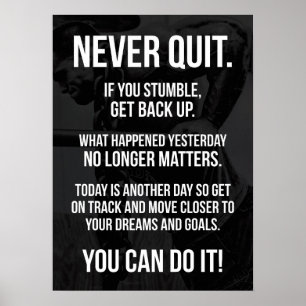 Motivering för workout poster