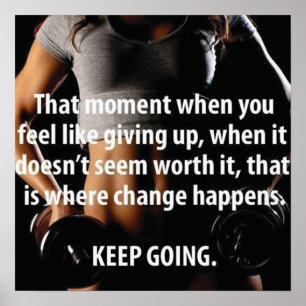 Motivering för workout poster
