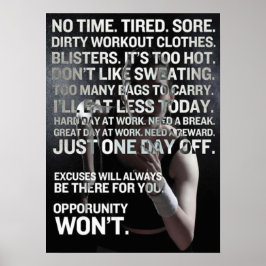 Motivering för workout poster