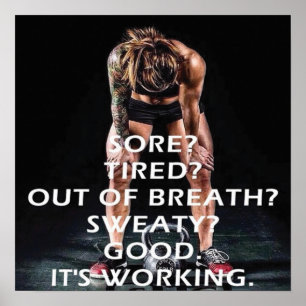 Motivering för workout poster
