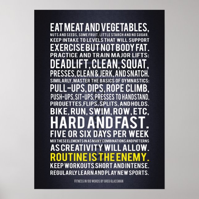 Motivering för workout poster (Framsidan)