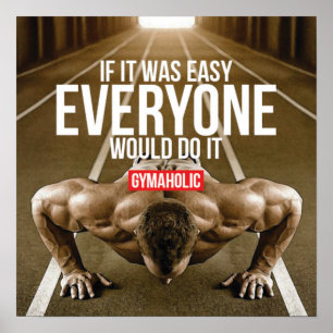Motivering för workout poster