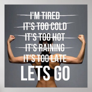 Motivering för workout poster
