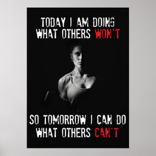 Motivering för workout poster