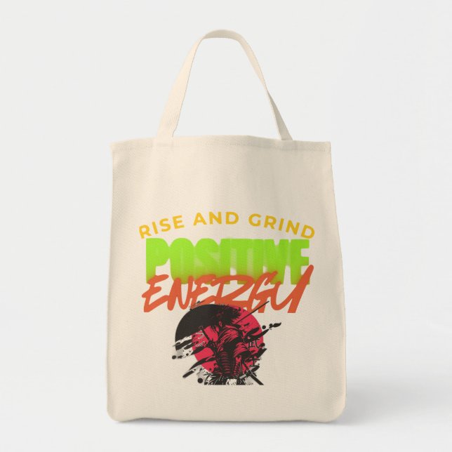 Motivering Graphic Tote Bag Tygkasse (Framsidan)