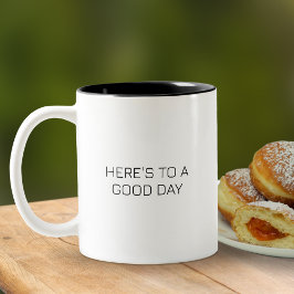 Motivering - här är en Bra Dag-typografi Två-Tonad Mugg