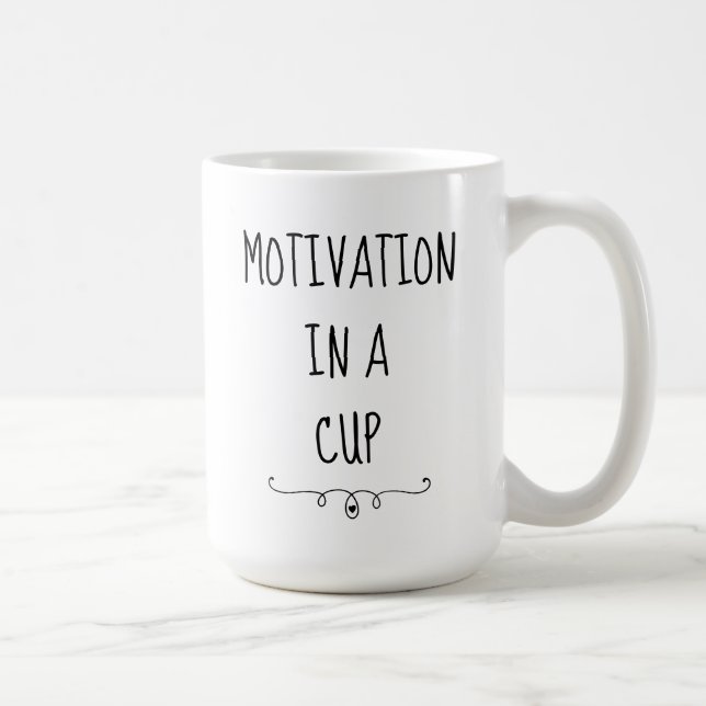 Motivering i Kopp med Heart Coffe Mugg (Höger)