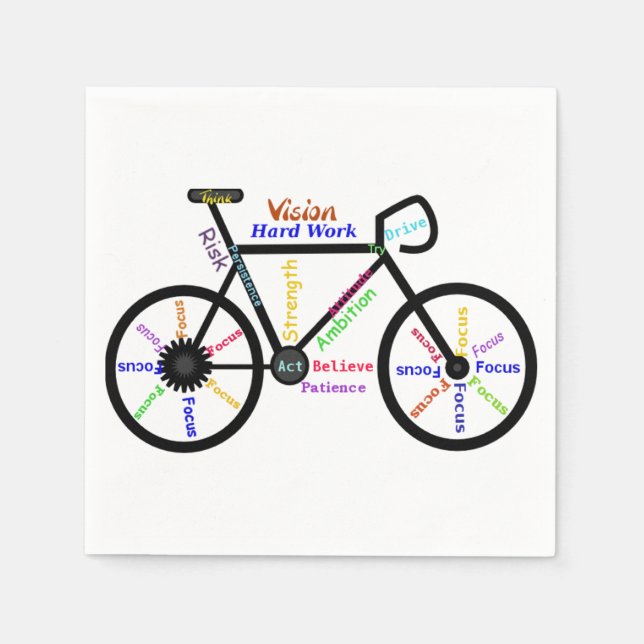 Motivering, inspiration eller uppmuntran till ord pappersservett (Framsidan)