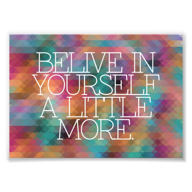 Motivering, inspiration, ord av visdom. fototryck (Framsidan)