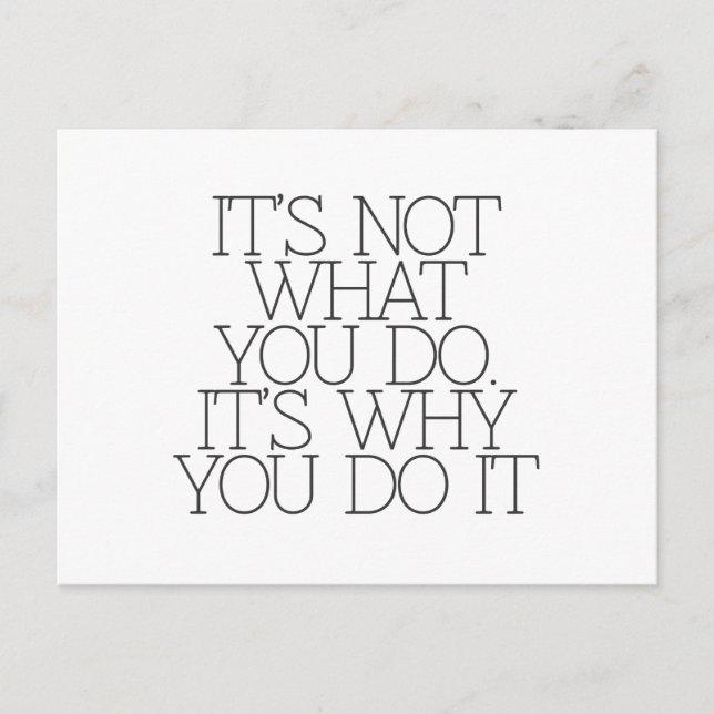 Motivering, inspiration, ord av visdom. vykort (Framsida)