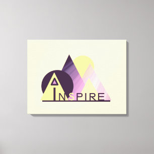 Motivering "INSPIRE" 24"x18" arbetsyta Canvastryck
