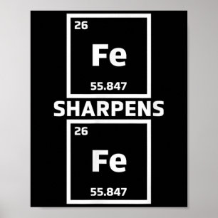 Motivering Järn Sharpens Järn Periodic Inslag Poster