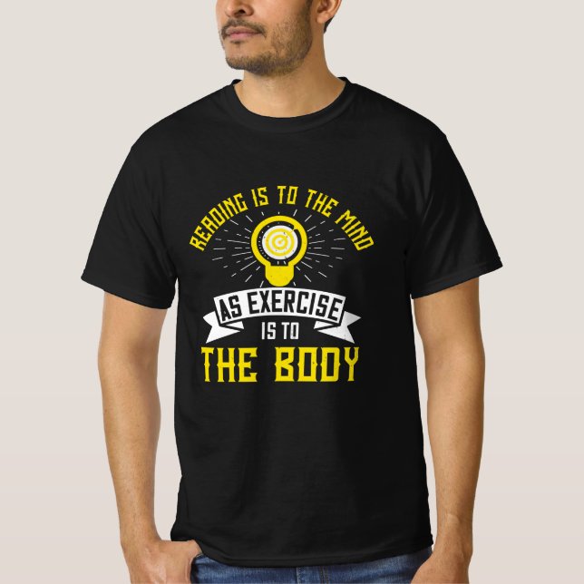 Motivering - läsning är i minnet t shirt (Framsida)