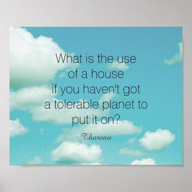 Motivering: litterärt citat om naturen poster (Framsidan)