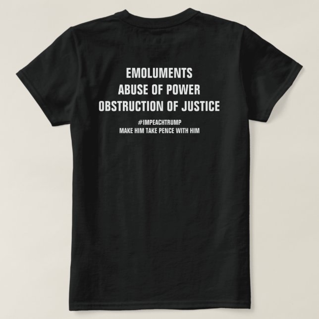 Motivering Missbruk av effektstörningar Impeach T Shirt (Design baksida)