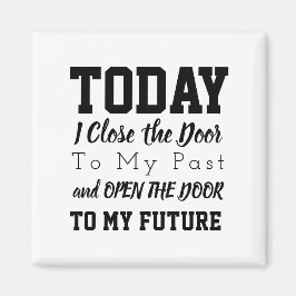 Motivering Ord Quote Black and White Magnet