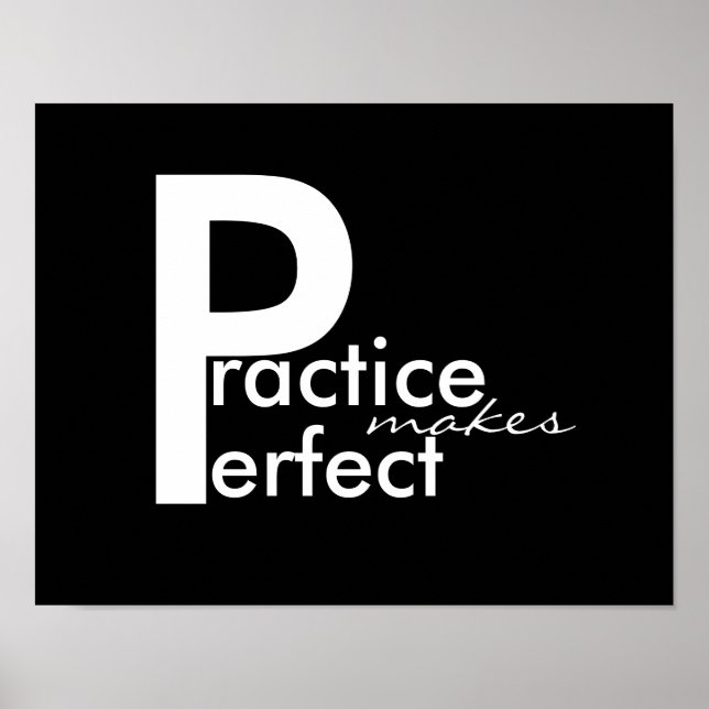 Motivering poster svart och vit modern fetstil (Framsidan)