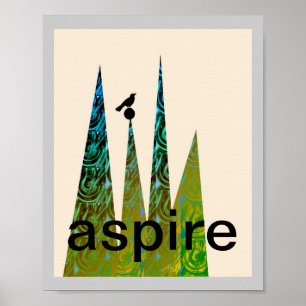 Motivering poster text art bird abstrakt modern