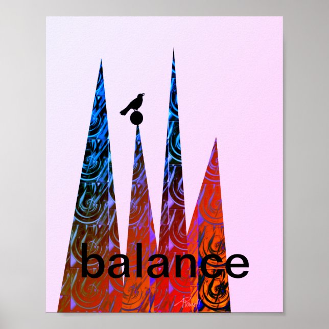 Motivering poster text art bird abstrakt modern (Framsidan)