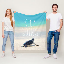 Motivering Quote Behålla Going Turtle Beach Fleecefilt