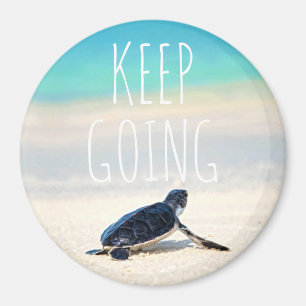 Motivering Quote Behålla Going Turtle Beach Magnet